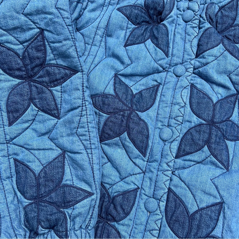 NWT Free People Quinn Quilted Cotton Denim Jacket - Picture 6 of 9